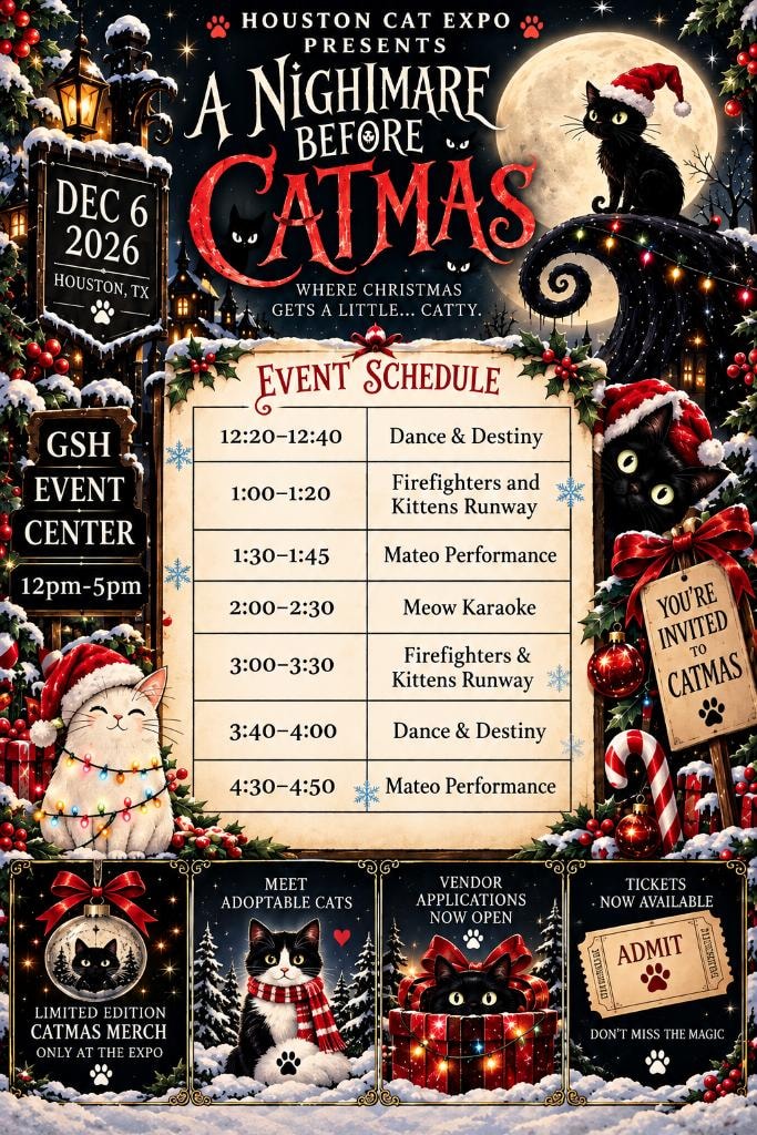 A Nightmare Before Catmas event schedule — Dec 6, 2026 at GSH Event Center