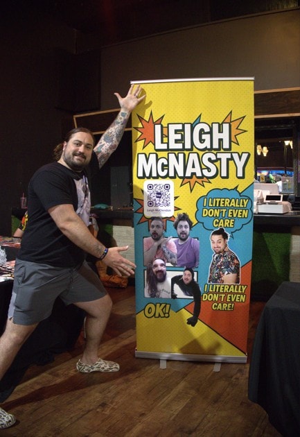 Leigh McNasty bringing the energy to the vendor floor